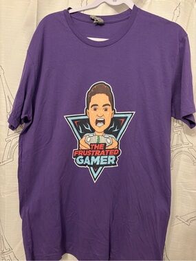 Next Level Apparel Purple 'The Frustrated Gamer' Graphic Tee